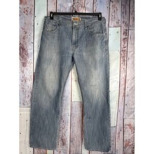 Levi's 514 Slim Straight Jeans Mens W38 L31 Denim Light Blue Wash Y2K Casual